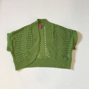 Sunny Leigh shrug green size L preowned lace look